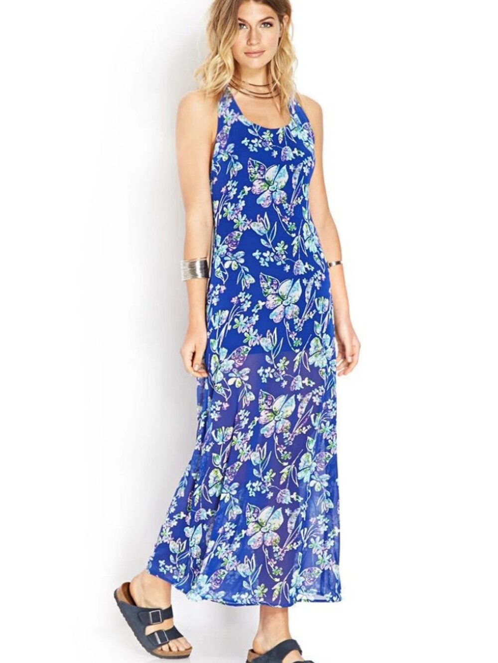 Forever 21 Tropic Thunder Maxi Dress, size L